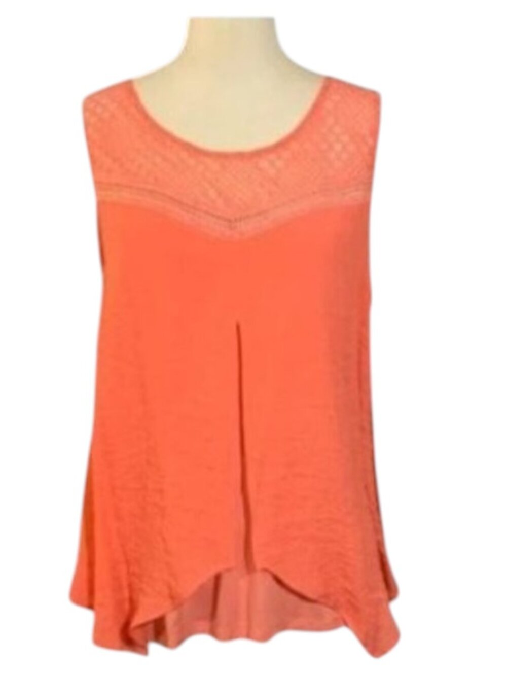 AB Studio Sleeveless Layered Lace Top